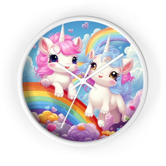 Colorful Unicorn Wall Clock