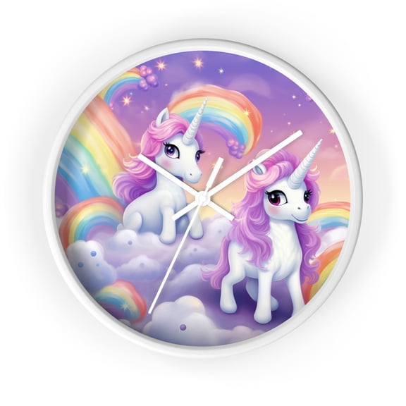 Colorful Unicorn Wall Clock
