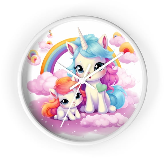 Colorful Unicorn Wall Clock