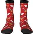 thumbnail image 1 of Colorful Unisex Novelty Pattern Crew Socks Calf Length Athletic Socks for Men Women, 1 of 8
