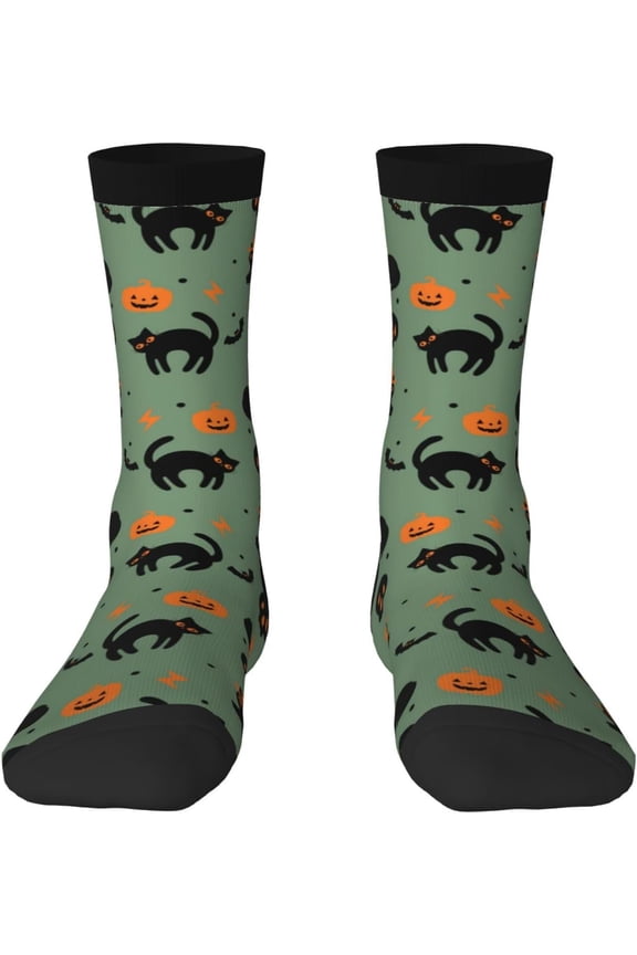 Colorful Unisex Novelty Pattern Crew Socks Calf Length Athletic Socks for Men Women