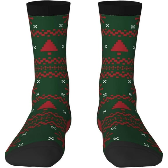 Colorful Unisex Novelty Pattern Crew Socks Calf Length Athletic Socks for Men Women