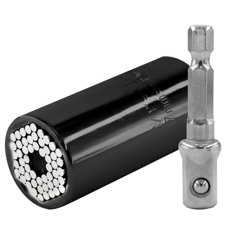 Colorful Universal Socket Self-adjusting Socket Wrench Set with Electric Drill Adapter to Unscrew Any Bolt