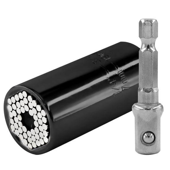 Colorful Universal Socket Self-adjusting Socket Wrench Set with Electric Drill Adapter to Unscrew Any Bolt