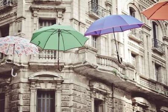 Colorful Urbanities Canvas Art - Lorena B Grabinski (24 x 36)