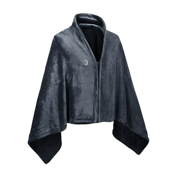 Colorful Usb Heated Blanket Poncho With 9 Heating Zones, Full Body Warmer For Indoor Outdoor Use, Large Size 156X86Cm, Rechargeable Battery For Portable Convenience And Comfort