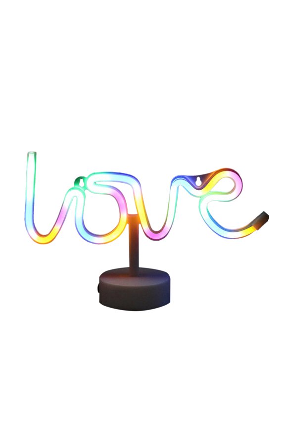 Colorful Valentine’S Day Led Decorative Light, Multicolor, Usb Battery Operated, Plastic Material For Home, Party, Wedding, Anniversary, Festive Lighting, 7.87X12.99In 0.44Lb