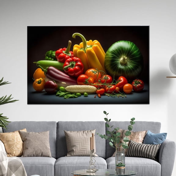 Colorful Vegetables Wall Art, Unframed Paper Poster 8x10in