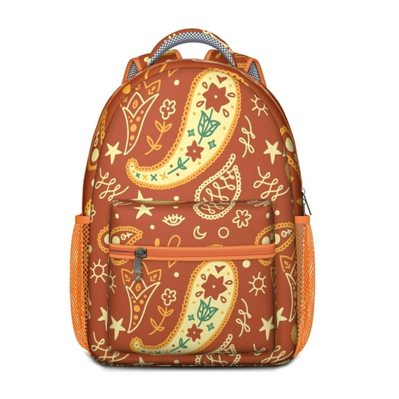 Colorful Vibrant Paisley Design Backpack - Waterproof & Durable Bookbag with Organized Storage