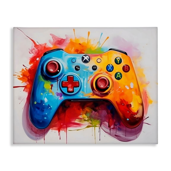 Stupell Industries Colorful Video Game Controller Canvas Wall Art, design by Creative Studio, 24 x 30