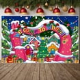 thumbnail image 1 of Colorful Village Welcome Whoville Banner Christmas Tree Holiday Backdrop Gift Boxes Snowy Scene Festive Background for Christmas Party Holiday Decoration Photo Shoot, 1 of 9