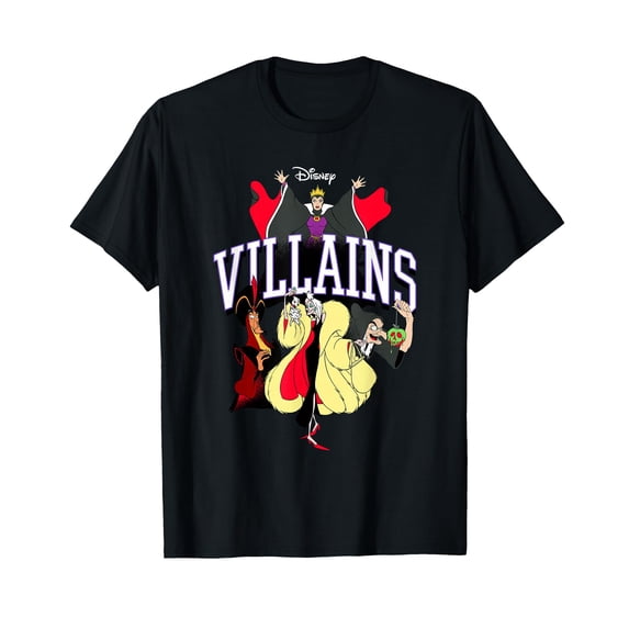 Colorful Villains Illustration T-Shirt for Fans of Evil Characters and Fantasy Themes