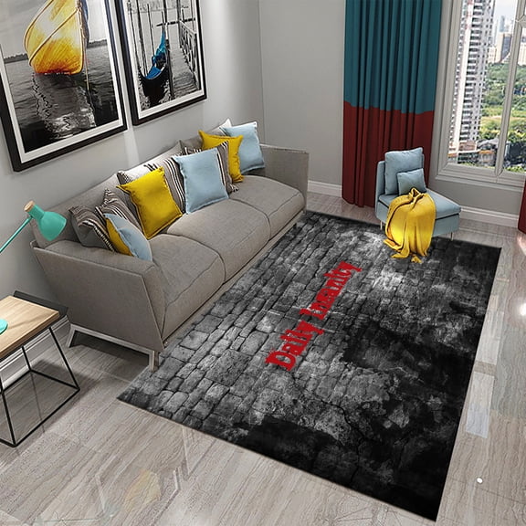 Colorful Vintage Brick Wall Carpet for Teen Boys Kids Bedroom Living Room r Floor Rugs Bathroom Toilet Non-Slip Area Mats