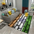 thumbnail image 1 of Colorful Vintage Brick Wall Carpet for Teen Boys Kids Bedroom Living Room r Floor Rugs Bathroom Toilet Non-Slip Area Mats, 1 of 6