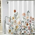 thumbnail image 1 of Colorful Vintage Floral Shower Curtain 72 x 72 Inch, Botanical Flower Shower Curtain for Bathroom Decor, Wildflower Bathroom Shower Curtain with 12 Hooks, 1 of 6