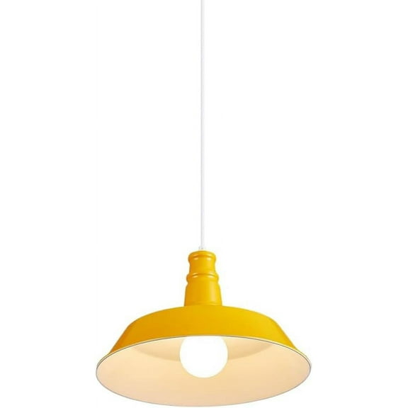 Colorful Vintage Metal Pendant Lamp for Kitchen Island, Retro Indusrial Style Pendant Light Fixture for Dining Room, Iron Farmhouse Rustic Pendant Lighting for Dining Room Over Table