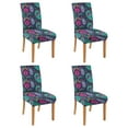 thumbnail image 1 of Colorful Vintage Paisley Bohemian Dining Chair Covers 4 Pack Floral Ethnic Retro Pattern Washable Polyester Stretch Slipcovers Removable Protector for Elegant Home Decor, 1 of 7