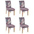 thumbnail image 1 of Colorful Vintage Paisley Pattern Dining Chair Covers Set of 4 Featuring Bohemian Floral and Ethnic Retro Design Washable Polyester Stretch Slipcovers Removable Protector for Artistic Home, 1 of 6