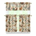thumbnail image 1 of Colorful Vintage Rooster4(1) Kitchen Curtain Valance 3 Piece Home Curtains and Valance Set Curtain Sink Window Decor Window Treatment Tier 27.5x36 Length, 1 of 6