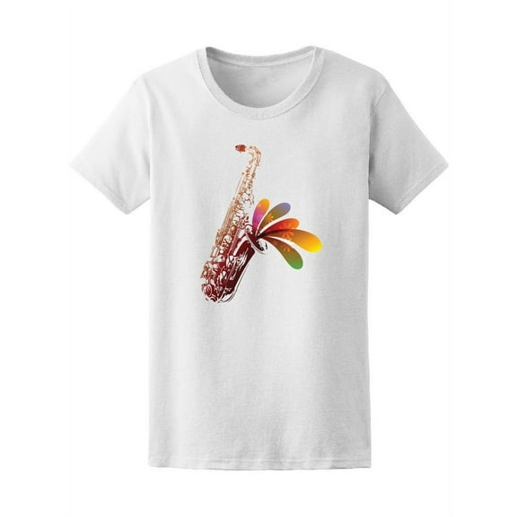 Colorful Vintage Sax Saxophone Women's Tee - Image by Shutterstock
