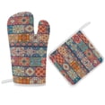 thumbnail image 1 of Colorful Vintage Seamless Pattern with Floral And Mandala Elements Oven Gloves And Pots Stand Set Oven Gloves And Pot Racks Pot Racks And Oven Gloves Set, 1 of 9