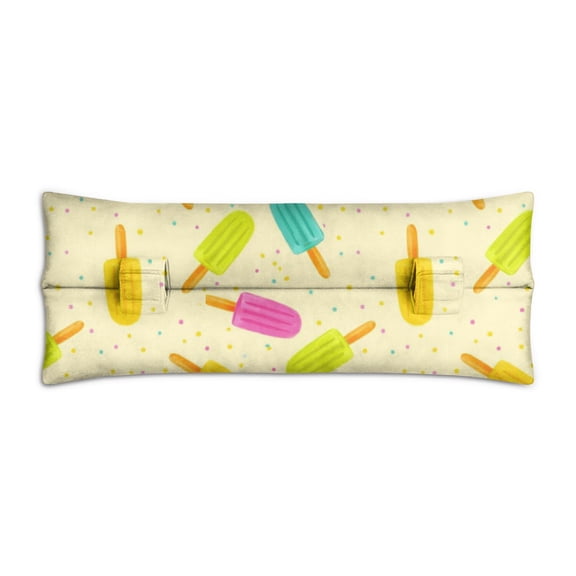 Colorful Vintage Sweet Treats Pillow - Adjustable Straps for Frozen Dessert Fans & Long Car Rides