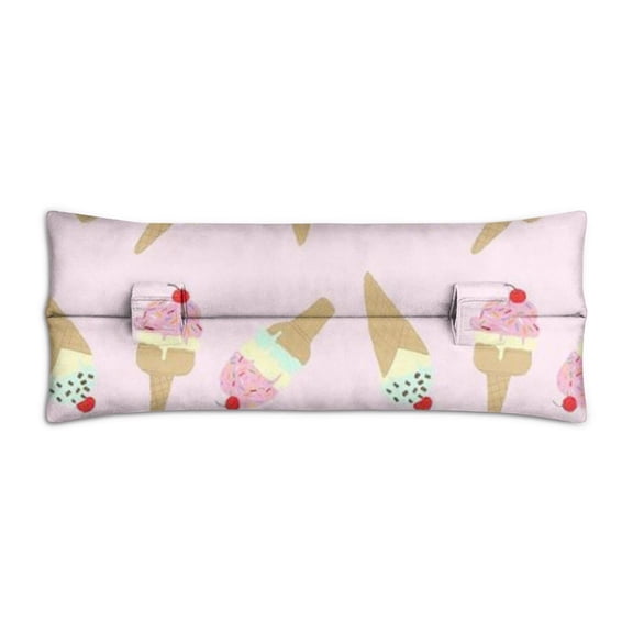 Colorful Vintage Sweet Treats Pillow - Adjustable Straps for Frozen Dessert Fans & Long Car Rides