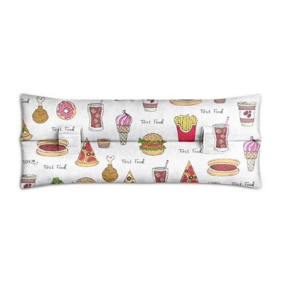 Colorful Vintage Sweet Treats Pillow - Adjustable Straps for Frozen Dessert Fans & Long Car Rides