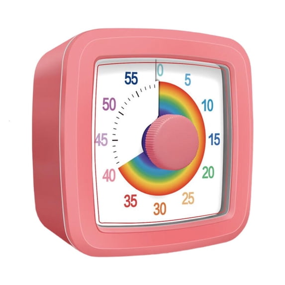 Colorful Visual Timer For Child Learning Time Management With Rainbow Designs