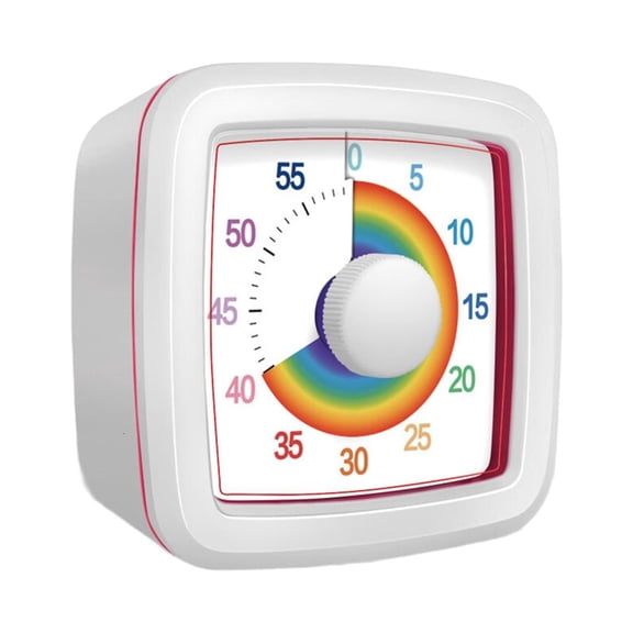 Colorful Visual Timer For Child Learning Time Management With Rainbow Designs
