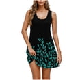 thumbnail image 1 of Colorful Vneck for Women Summer Fall Sleeveless Floral Print Midi Knee Length Loose Fit Beach Brunch Hawaiian Tropical Dresses Womens 2025 Clothes Trendy M, 1 of 1