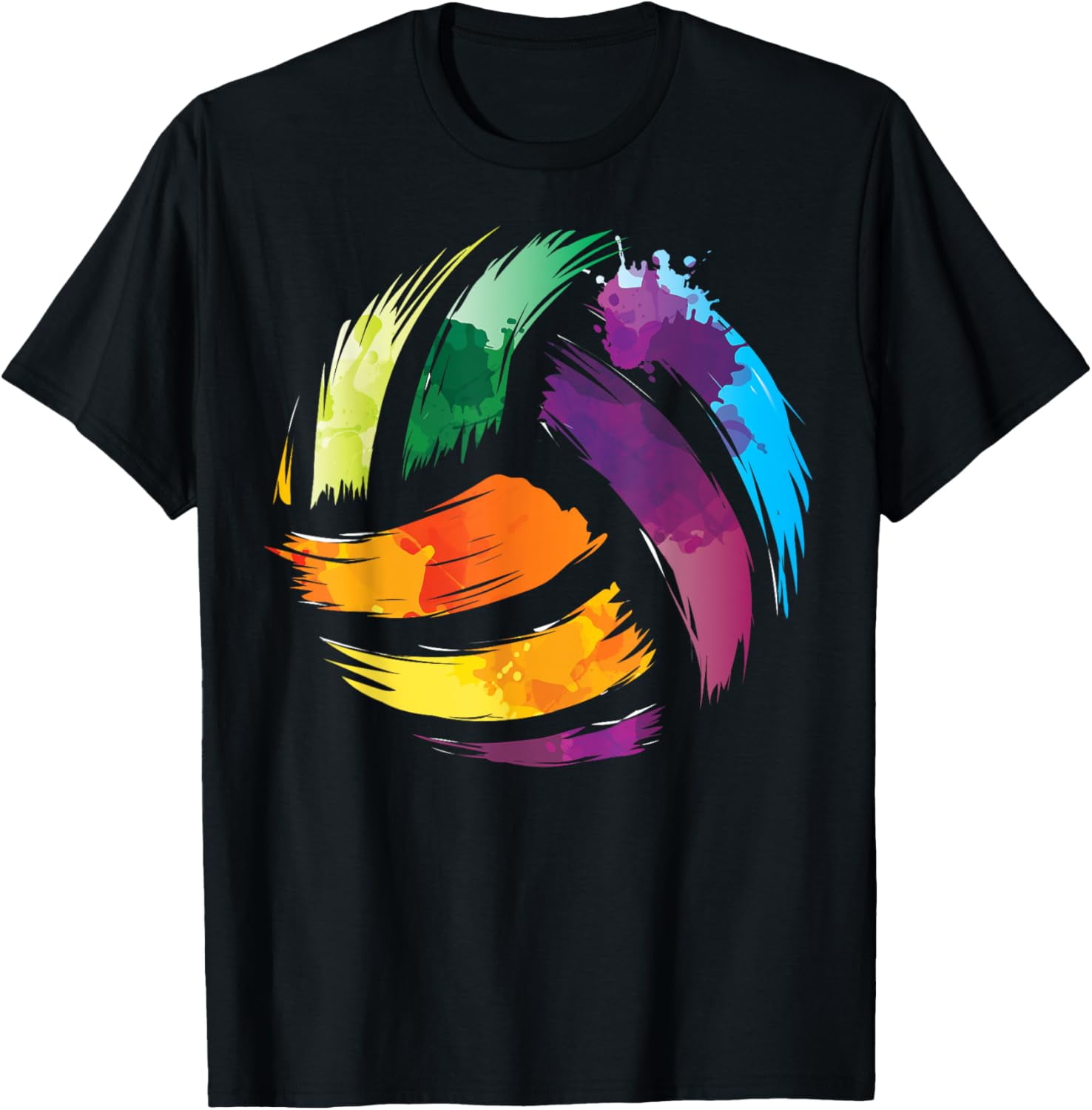 Colorful Volleyball Cute Colorsplash Ball Gift TShirt men and women