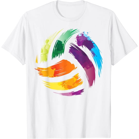 Colorful Volleyball | Cute Colorsplash Ball Gift T-Shirt