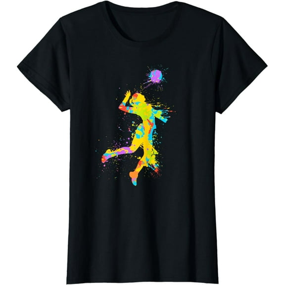 Colorful Volleyball Teen Girl Women Youth Volleyball Players T-Shirt