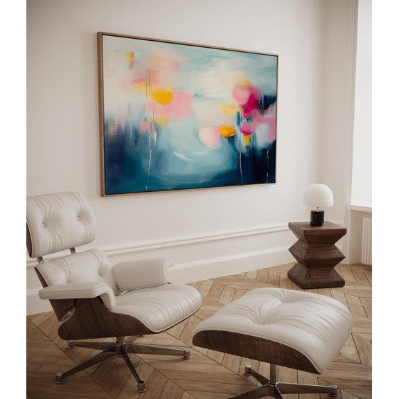 Colorful Wall Art Modern Home Decor Bold Statement Piece Contemporary Living Room Cozy Gallery Unframed Paper Print