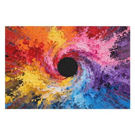 Colorful Wall Art Vortex 500 Pieces Puzzle for Adults, Impossible Jigsaw, Mind-Challenging Indoor Game, Relaxing Home Decoration, Artistic Puzzle Artwork, Unique Gift Idea