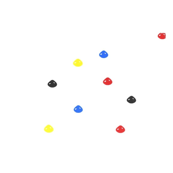 Colorful Water Droplets 12x18in Heat-Resistant Non-Slip Place Mat, Durable and Wrinkle-Resistant