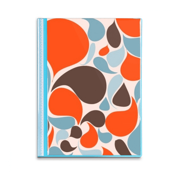 Colorful Water Droplets Art Deco Fashion Book Sheet Protectors Portfolio Binder Folder