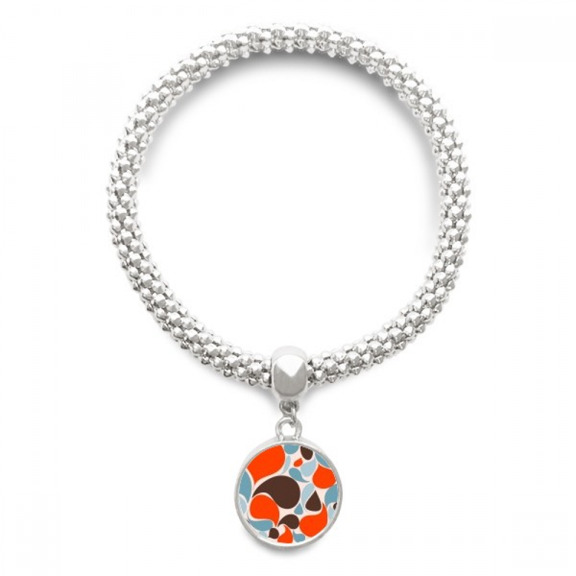 Colorful Water Droplets Sliver Bracelet Pendant Jewelry Chain Adjustable Bangle