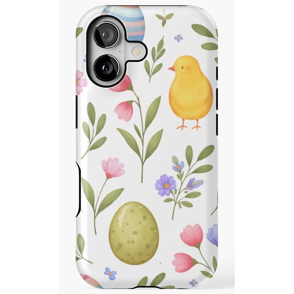 Colorful Watercolor Easter Chicks Eggs Phone Case for iPhone 11 12 13 14 15 16 17 Pro Max