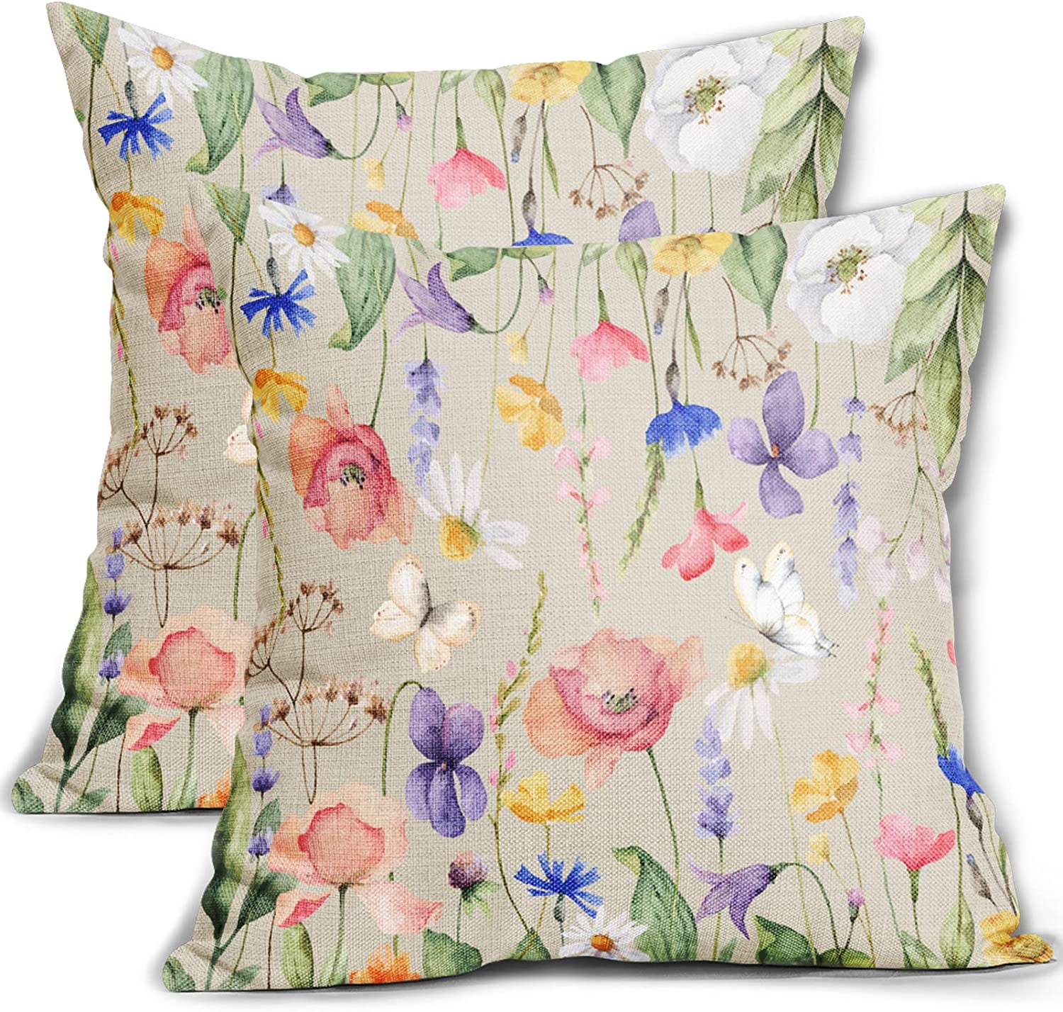 Floral Print Pillow Covers