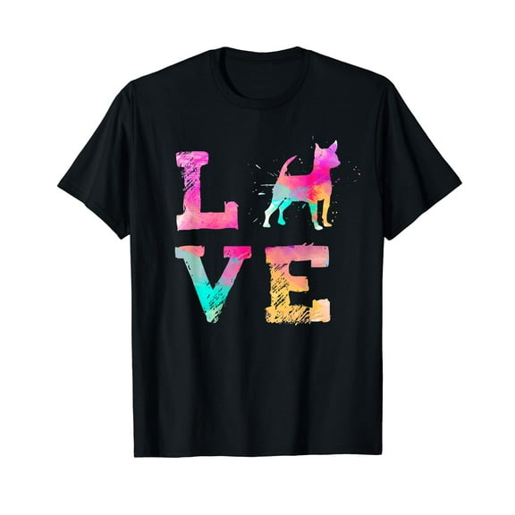 Colorful Watercolor Paint Chihuahua Dog Lover T-Shirt