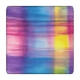 thumbnail image 1 of Colorful Watercolor Stripe Pattern Square Fitted Tablecloth with Elastic Edge,Square Table Cover,Washable Elastic Table Cover for Home Kitchen Party Decor 34"x34", 1 of 6