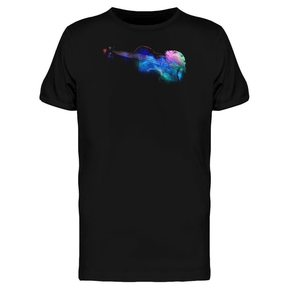 Colorful Watercolor Violin Tee Men's -Image by Shutterstock