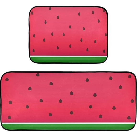 Colorful Watermelon Kitchen Mats Kitchen Rugs Runner Laundry Rug Non Slip Floor Door Mats Soft Doormats Carpet Home Decor Set of 2