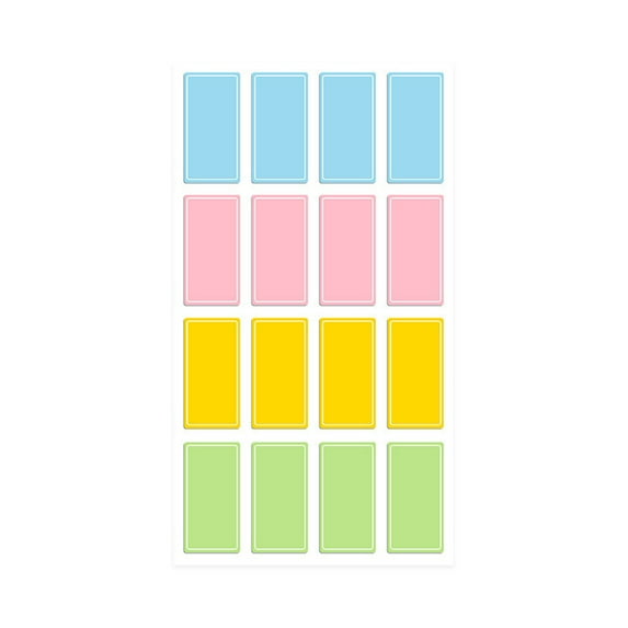 Colorful Waterproof Labels Stickers 5.2x3in - Reusable Self-Adhesive Handwritten Name Tags for Household, Office, School (10Pcs-A)