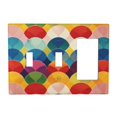 thumbnail image 1 of Colorful Waves Vibrant Dynamic Switch Cover Decorative Wall Plate 3-Gang 2-Toggle 1-Decor Standard Size, 1 of 5