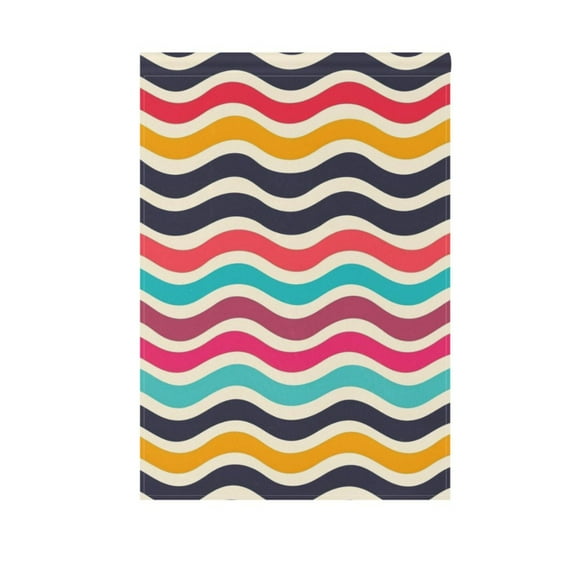 Colorful Wavy Line Garden Flag 28X40 Double Sided Yard Flags for Outside Outdoor All Seasonal Decoration