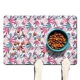 Colorful Weed Dog Food Mat Featuring Tie Dye Weed and Rasta Marijuana