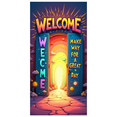 thumbnail image 1 of Colorful Welcome Arch Banner with Star Elements Party Decoration Backdrop for Community Events Festival Openings Trade Shows and Gatherings, 1 of 8